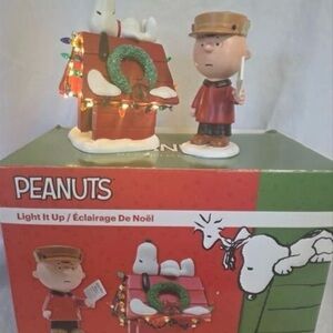 Dept 56 LIGHT IT UP Set / 2 PEANUTS VILLAGE 6000350 Department D56 Charlie Brown